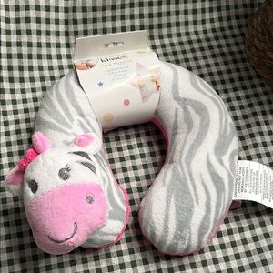 Neck Support Pillow - Pink and Gray